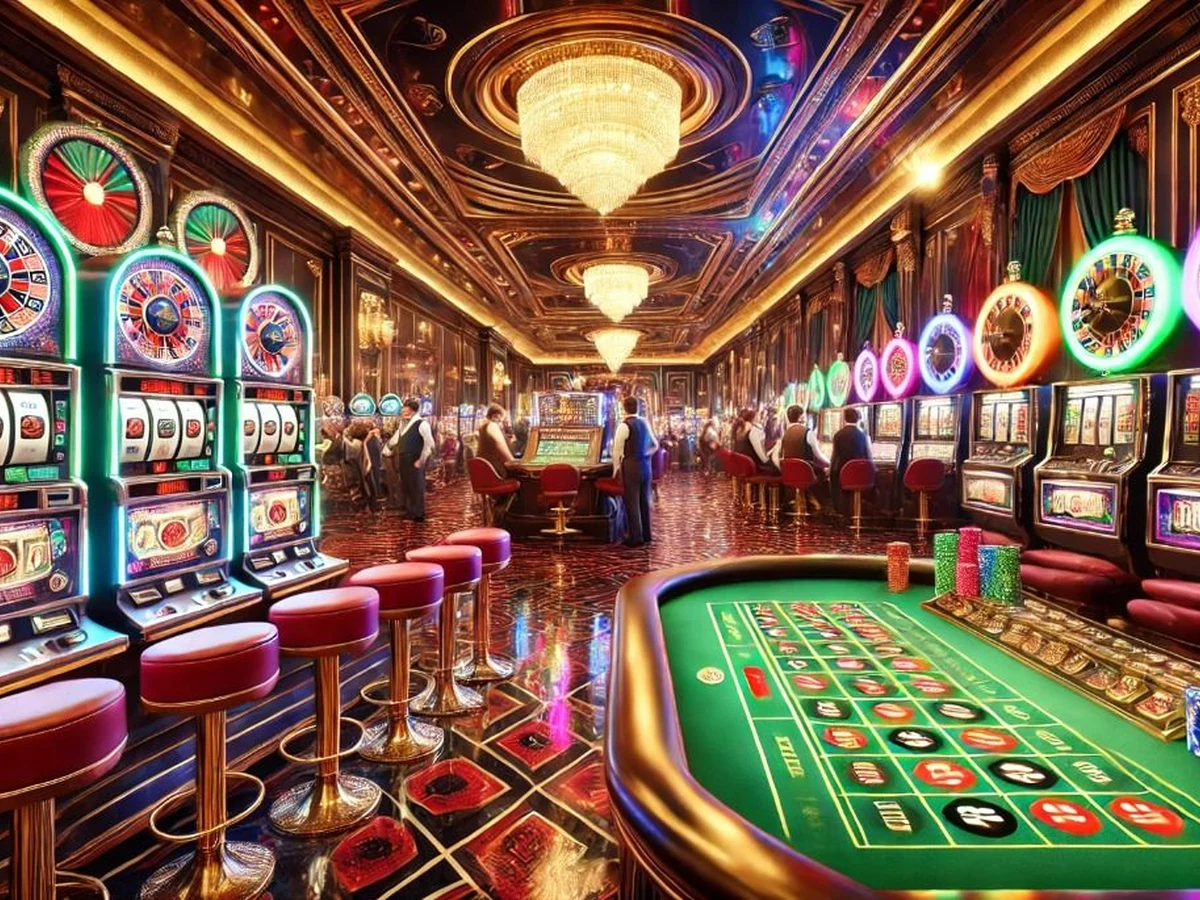 Tampilan visual permainan slot JAGO368 dengan reel dan simbol berwarna
